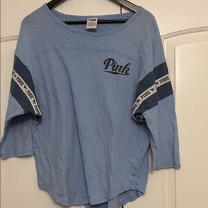 Victoria's Secret Pink Blue Long Sleeve Tee
